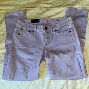 J Crew Light Purple Cropped Matchstick Jean
